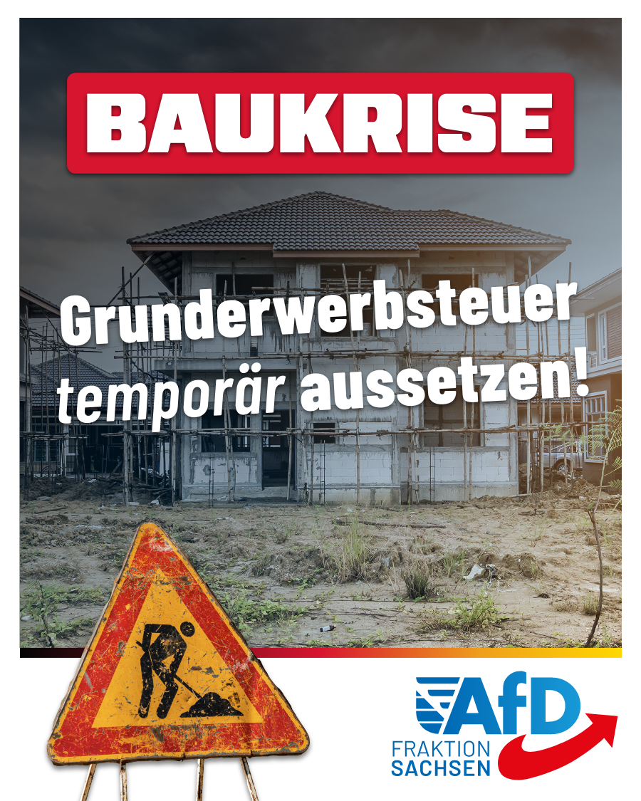 Baukrise: Grunderwerbsteuer temporär aussetzen!