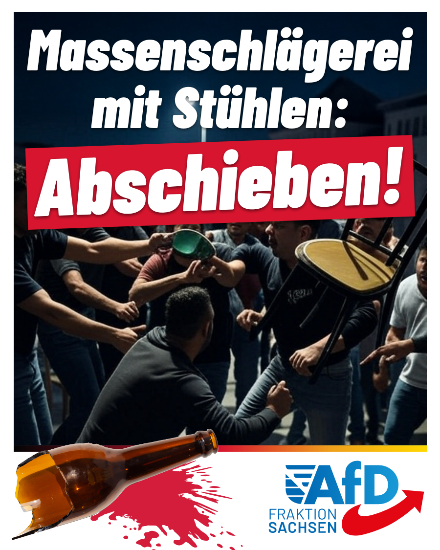 Massenschlägerei mit Stühlen: Abschieben!