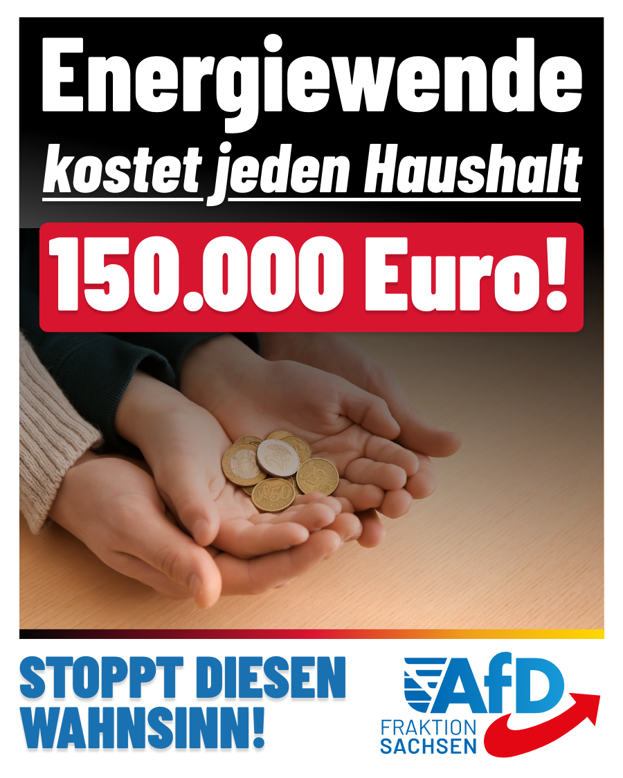 Stoppt diesen Wahnsinn! Energiewende kostet jeden Haushalt 150.000 Euro!
