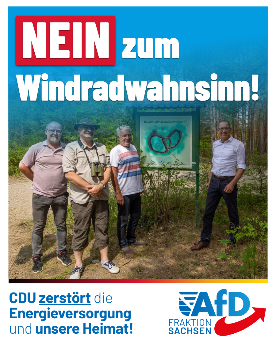 Nein zum Windradwahnsinn! CDU zerstört die Energieversorgung und unsere Heimat!