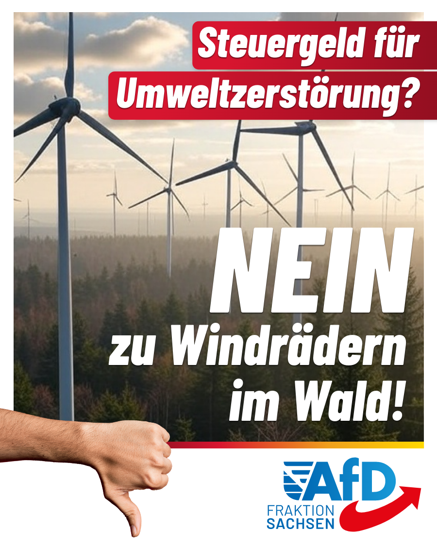 Steuergeld für Umweltzerstörung? Nein zu Windrädern im Wald!