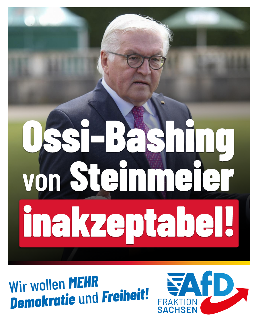 Ossi-Bashing von Steinmeier inakzeptabel: Wir wollen mehr Demokratie und Freiheit!