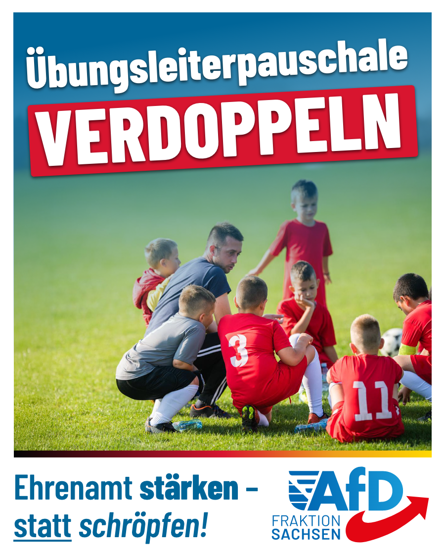 Übungsleiterpauschale verdoppeln: Steuerlast für Leistungsträger massiv senken!