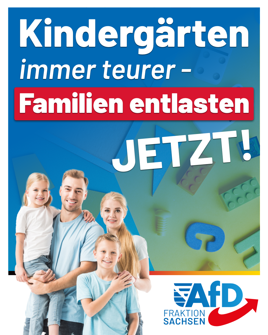 AfD-Anfrage: Elternbeiträge für Kindergärten steigen auf bis zu 349,49 Euro!
