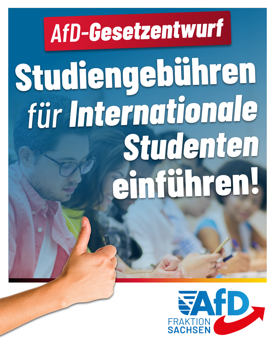 AfD-Gesetzentwurf: Studiengebühren für internationale Studenten einführen!