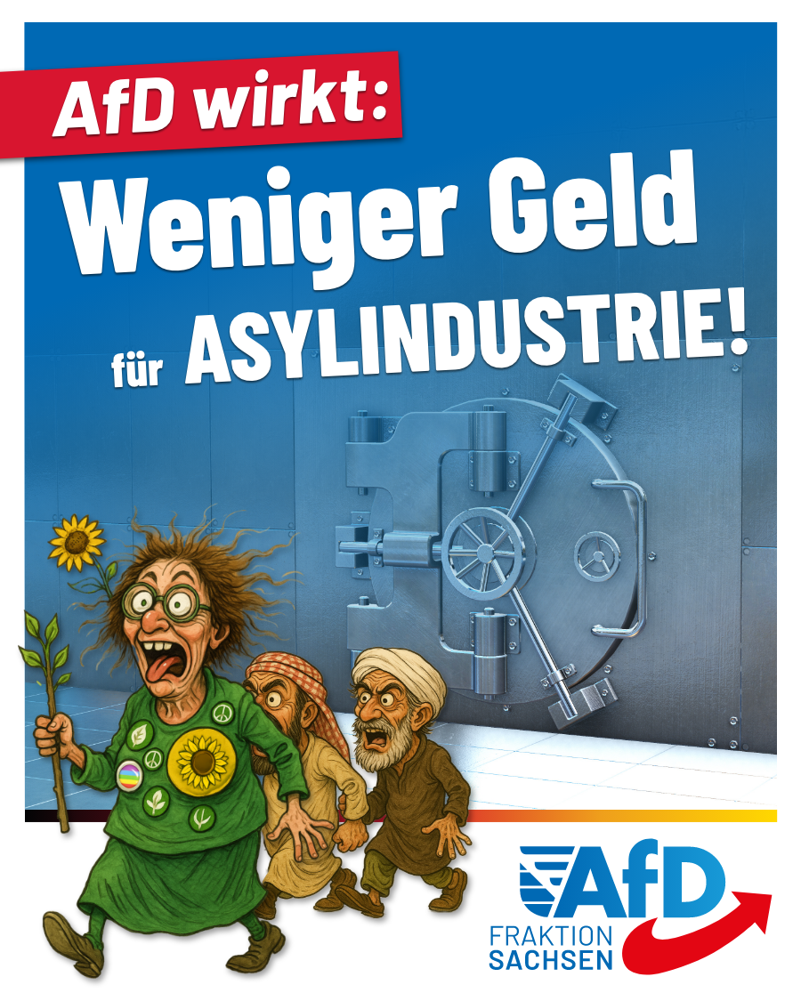 AfD wirkt: Weniger Geld für Asylindustrie!