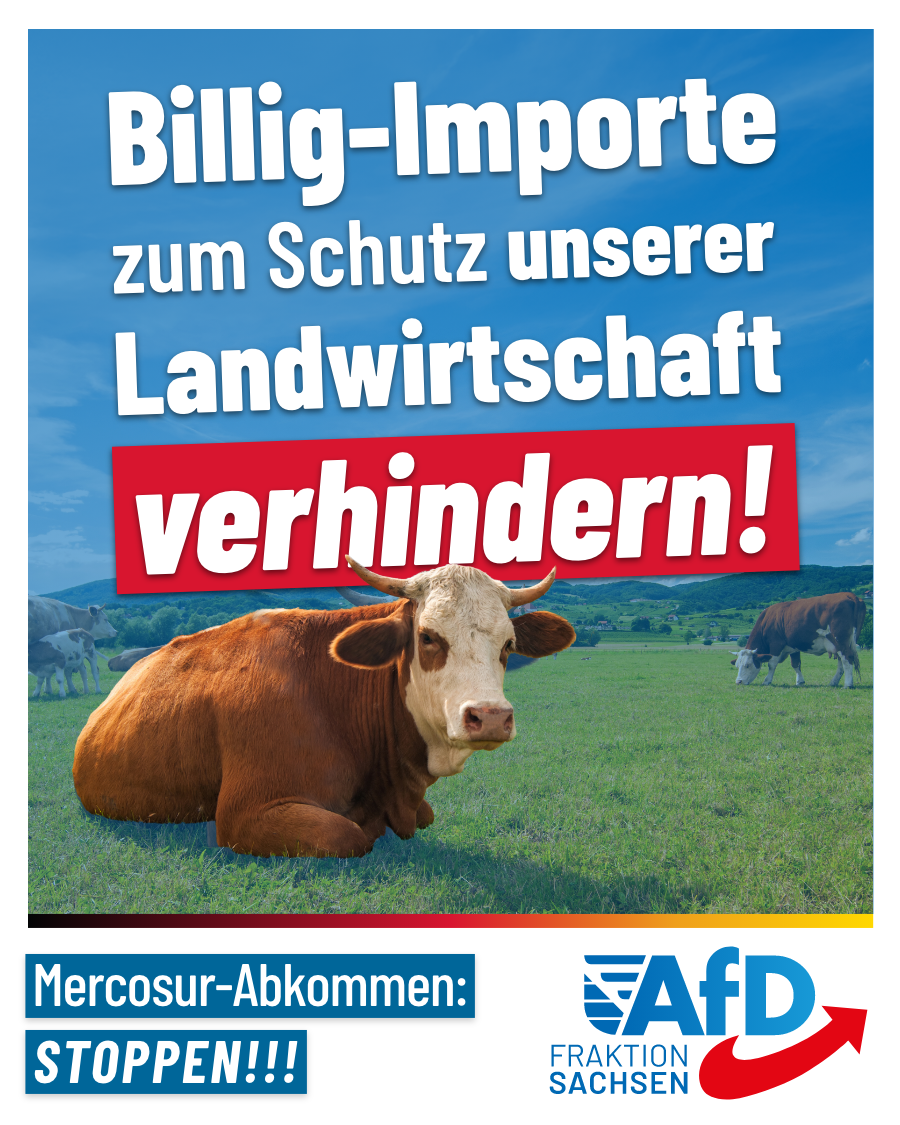 Mercosur-Abkommen stoppen: Billig-Importe zum Schutz unserer Landwirtschaft verhindern!