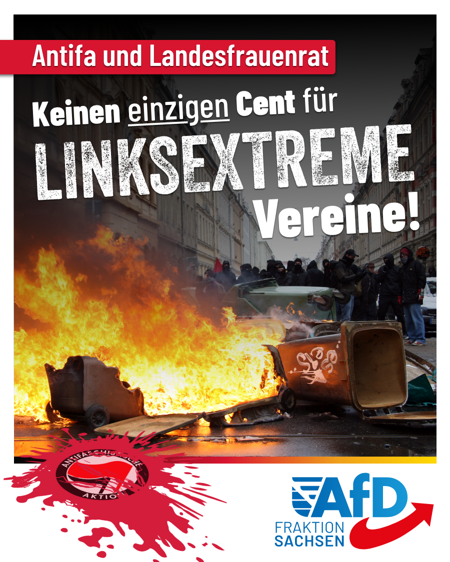 Antifa und „Landesfrauenrat“: Keinen einzigen Cent mehr für linksextreme Vereine!