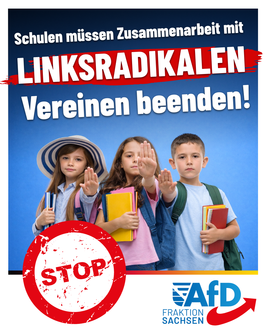 AfD-Anfrage: Schulen müssen Zusammenarbeit mit linksradikalen Vereinen beenden!