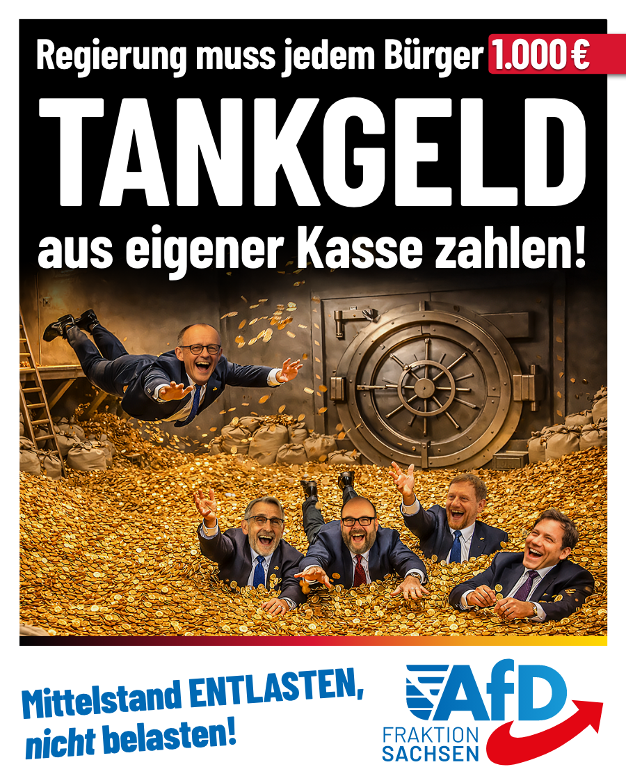 Regierung muss jedem Bürger 1.000 Euro Tankgeld aus eigener Kasse zahlen!