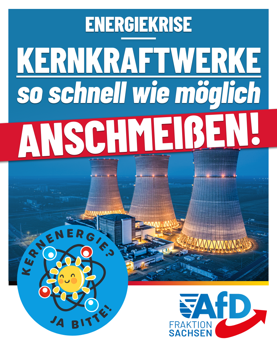 Energienotstand: Deutsche Kernkraftwerke so schnell wie möglich anschmeißen!