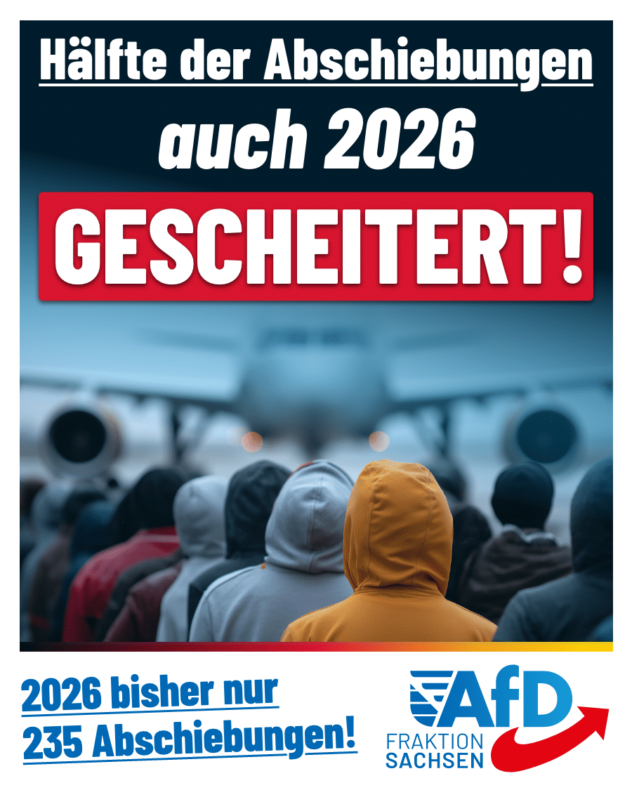 AfD-Anfrage: Hälfte der Abschiebungen auch 2026 gescheitert!