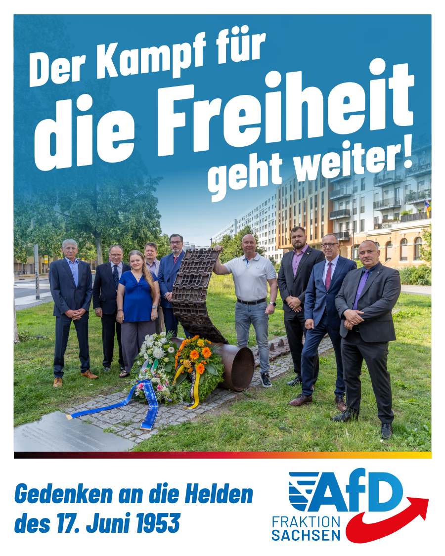 Gedenken an die Helden des 17. Juni 1953: Der Kampf für die Freiheit geht weiter!