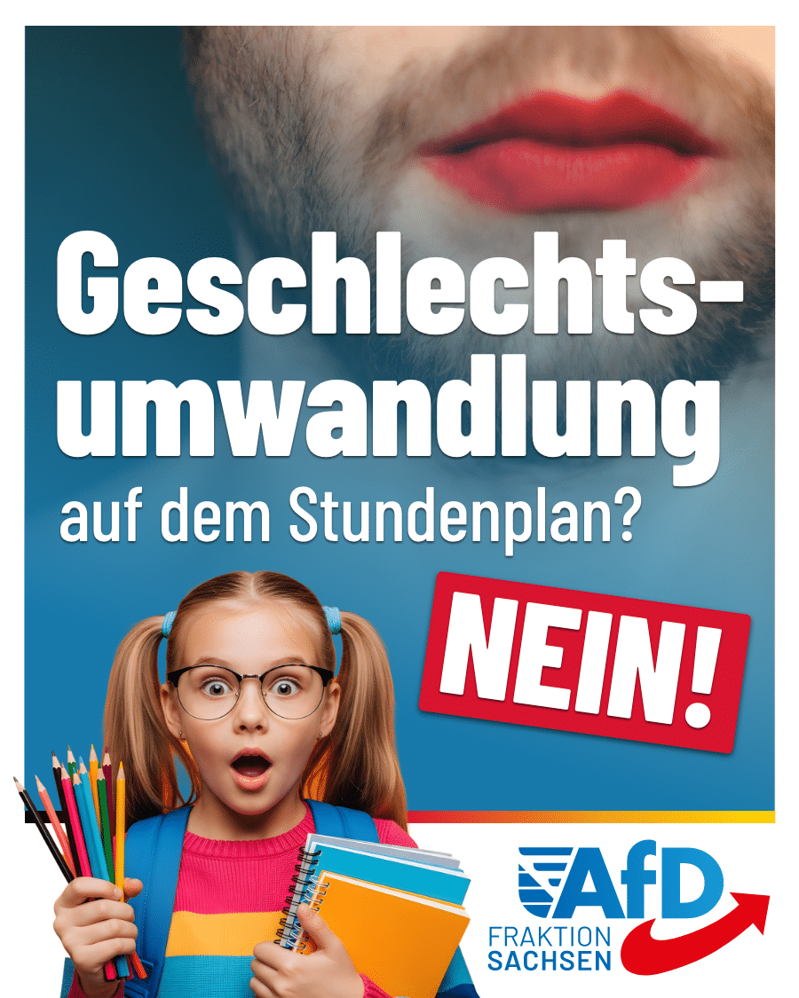AfD-Anfrage: Mitarbeiter von CDU-Kultusminister organisierten Werbung für Geschlechtsumwandlungen an Schulen!