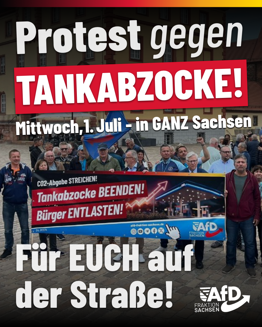 Tankaktion in Sachsen: Energie für Bürger und Unternehmen dauerhaft günstig machen!