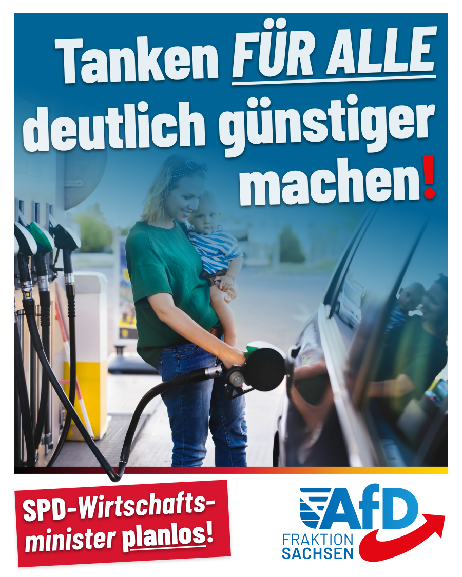 SPD-Wirtschaftsminister planlos: Tanken für alle deutlich günstiger machen!