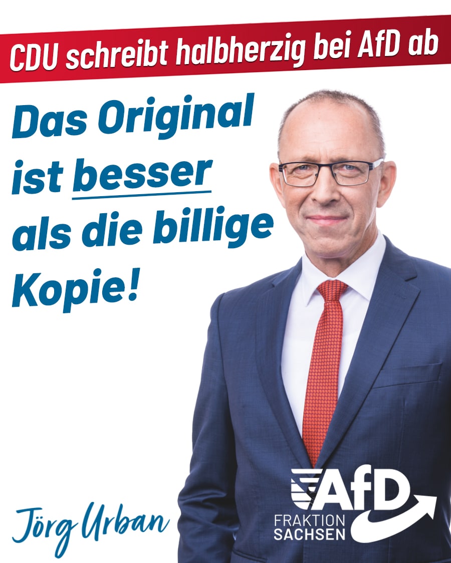 CDU schreibt halbherzig bei der AfD ab!