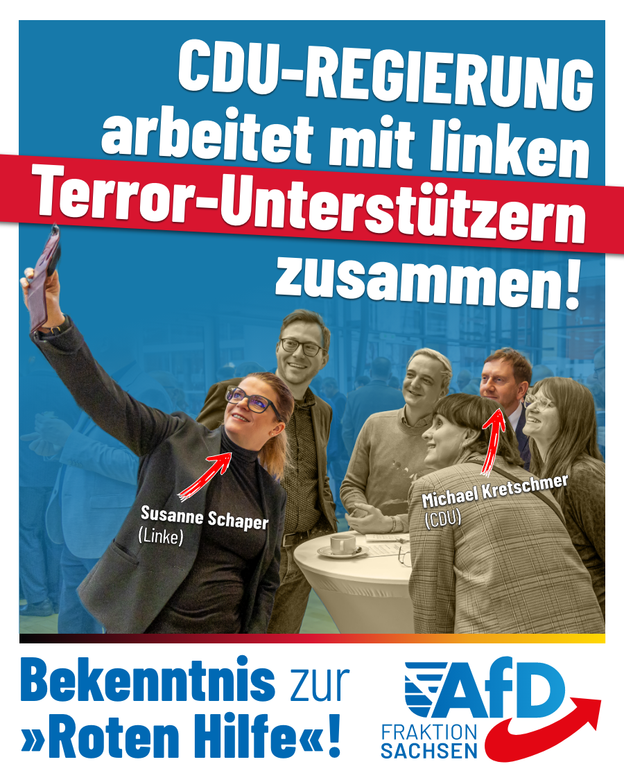 „Rote Hilfe“-Bekenntnis: CDU-Regierung arbeitet mit linken Terror-Unterstützern zusammen!