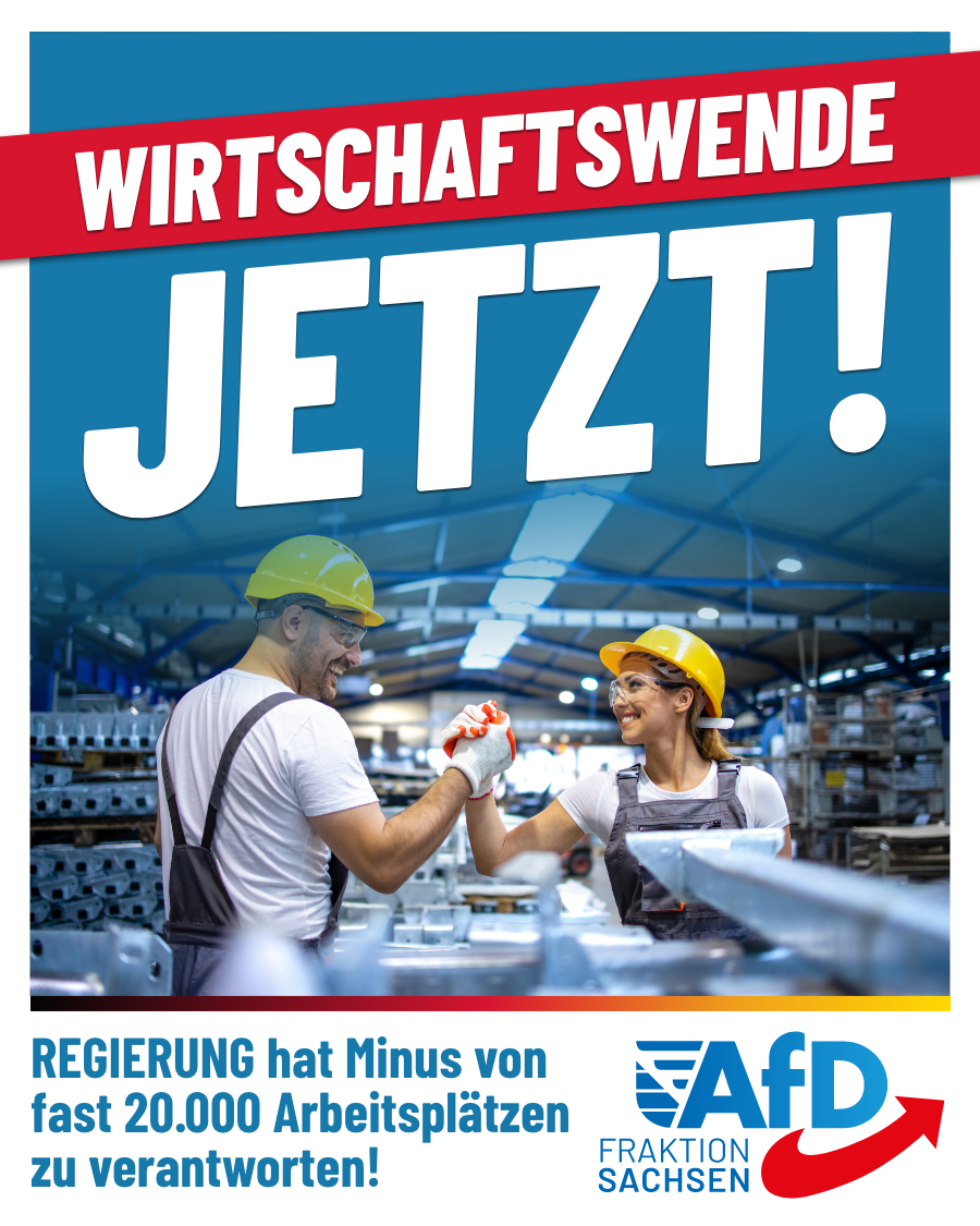 Minus von fast 20.000 Arbeitsplätzen in einem Jahr: Wirtschaftswende muss höchste Priorität haben!